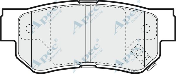 APEC BRAKING Комплект тормозных колодок, дисковый тормоз PAD1121
